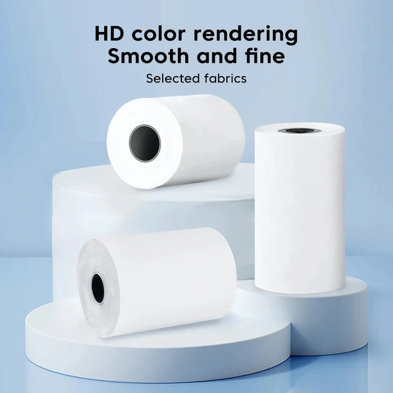 57MM Rolls Mini Printer Thermal Paper Label Sticker Self-Adhesive Printing Paper for Mini Printer Kids Instant Print Camera