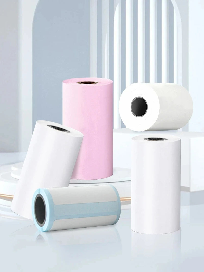 57MM Rolls Mini Printer Thermal Paper Label Sticker Self-Adhesive Printing Paper for Mini Printer Kids Instant Print Camera