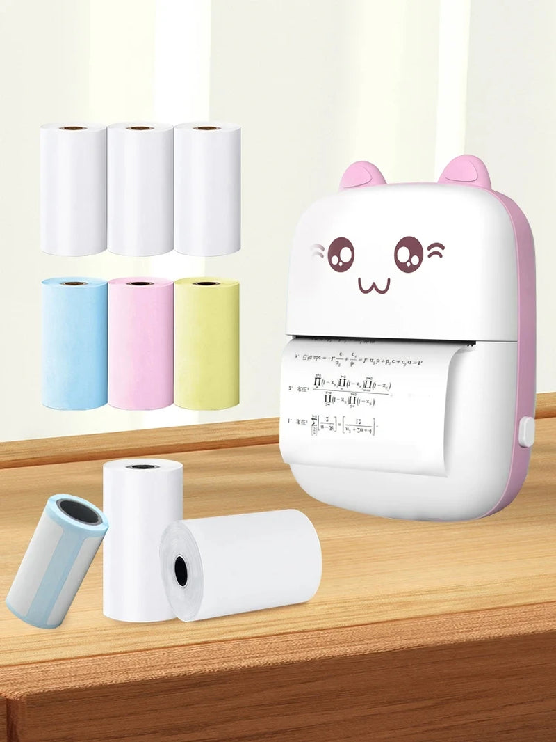 57MM Rolls Mini Printer Thermal Paper Label Sticker Self-Adhesive Printing Paper for Mini Printer Kids Instant Print Camera
