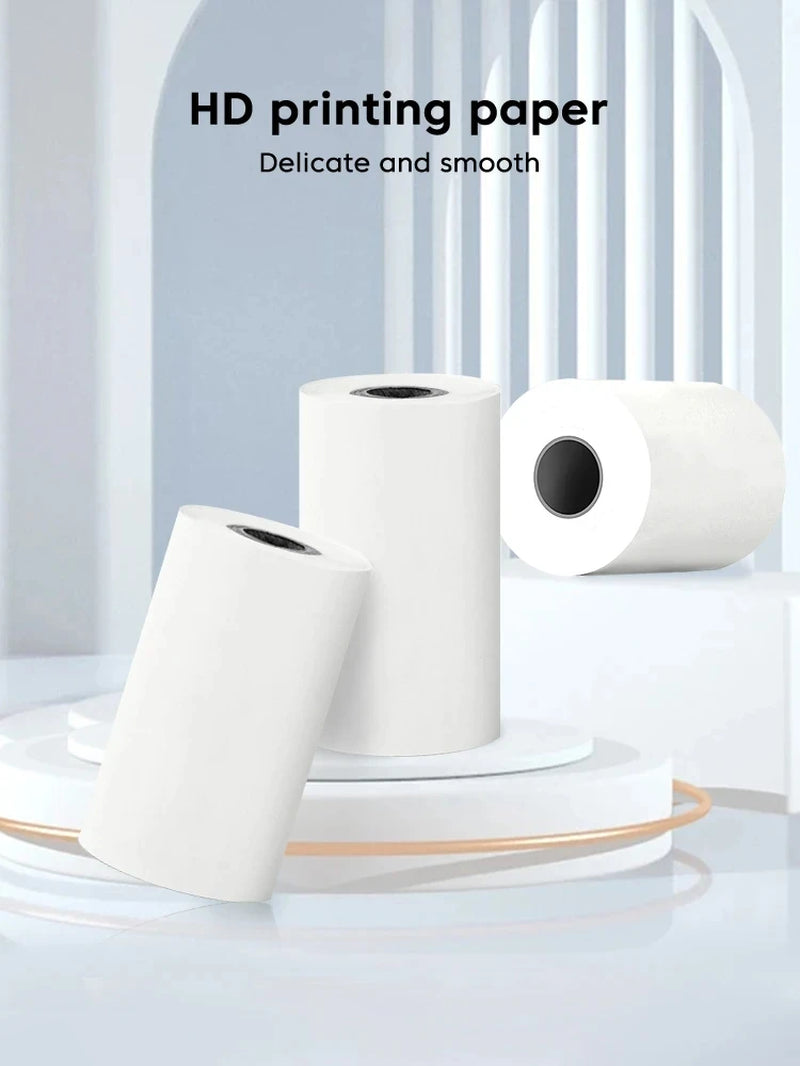 57MM Rolls Mini Printer Thermal Paper Label Sticker Self-Adhesive Printing Paper for Mini Printer Kids Instant Print Camera
