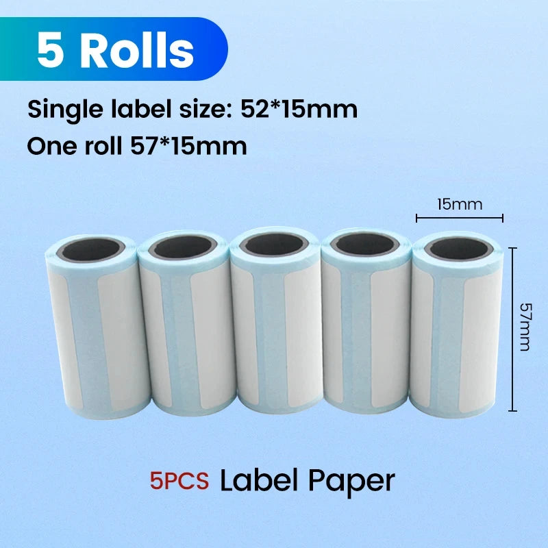 57MM Rolls Mini Printer Thermal Paper Label Sticker Self-Adhesive Printing Paper for Mini Printer Kids Instant Print Camera