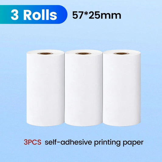 57MM Rolls Mini Printer Thermal Paper Label Sticker Self-Adhesive Printing Paper for Mini Printer Kids Instant Print Camera